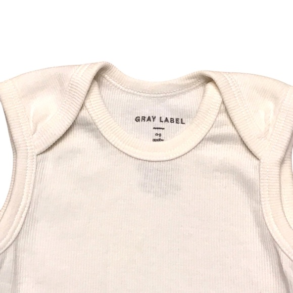 🆕 Gray Label Organic Ivory Ribbed Bodysuit - Picture 2 of 3